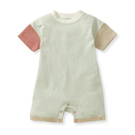 Burt's Bees Color Blocked Baby Boy Romper: 6-9M