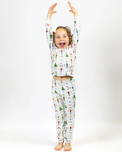 Kid's Nutcracker Waltz Pajama Set - White