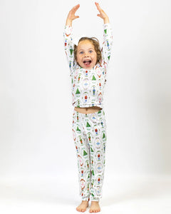 Kid's Nutcracker Waltz Pajama Set - White