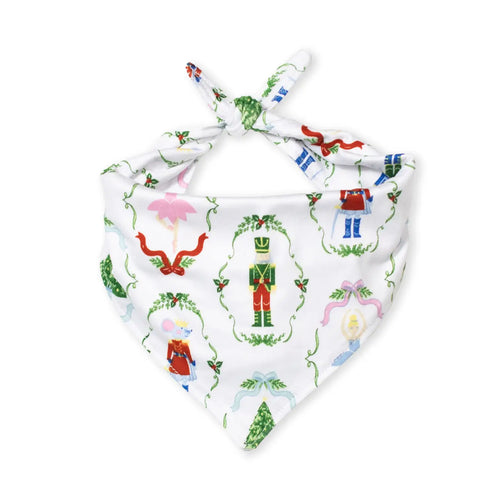 Nutcracker Waltz Dog Bandana - White