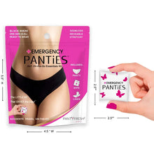Load image into Gallery viewer, Emergency Panties Kit - Black Bikini