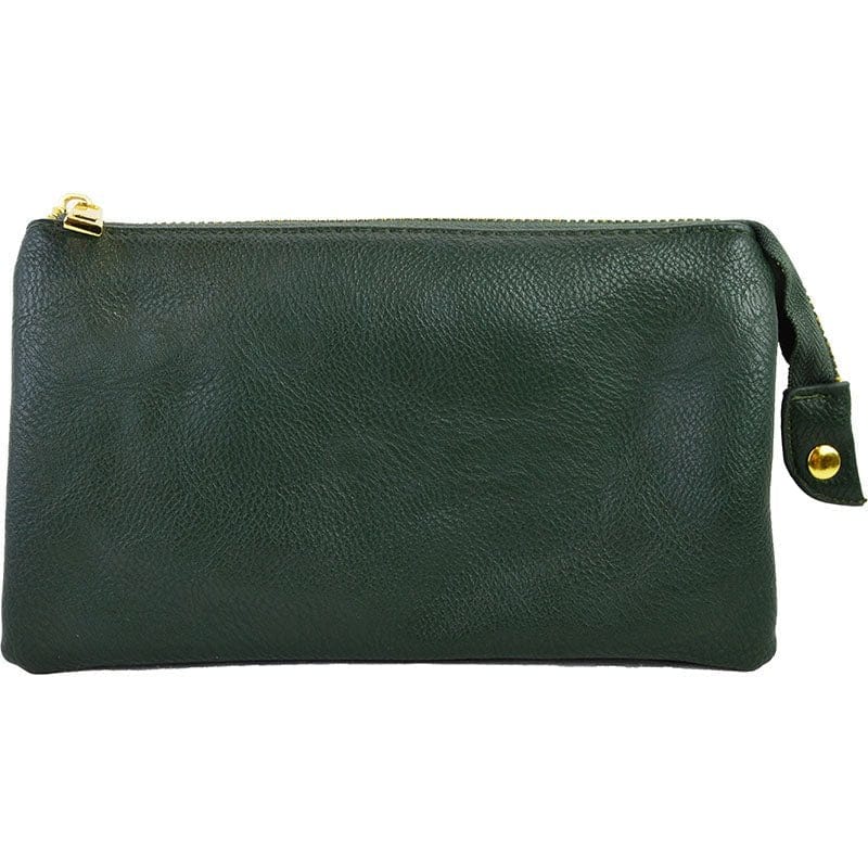 3 Compartment Crossbody/Wristlet- Hunter Green