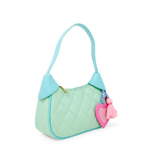 Load image into Gallery viewer, Classic Quilted Children&#39;s Shoulder Bag - Aqua Green