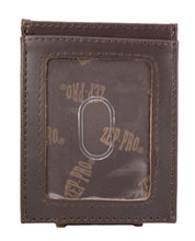 Load image into Gallery viewer, Buck Men's Magnetic Front Pocket Old School Camo Leather Wallet.: Brown/Tan Camo