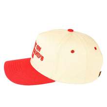 Load image into Gallery viewer, "Put It On My Husband's Tab" Puff Embroidered Trucker Hat - Red