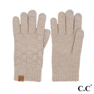 CC Woven Smart Touch Gloves - Beige