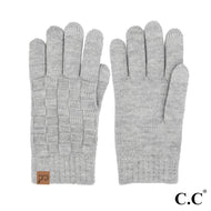 CC Woven Smart Touch Gloves - Gray