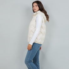 Load image into Gallery viewer, Chevron Quilted Puffer Vests - White