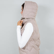 Load image into Gallery viewer, Chevron Quilted Puffer Vests - Grey