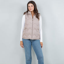 Load image into Gallery viewer, Chevron Quilted Puffer Vests - Grey