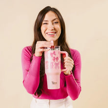 Load image into Gallery viewer, The Darling Effect Lifestyle Flip Straw Tumbler 40oz - Blushing Bows