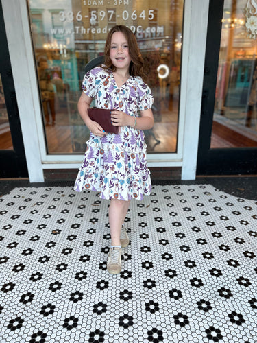 Lavender Floral Girl's Dress