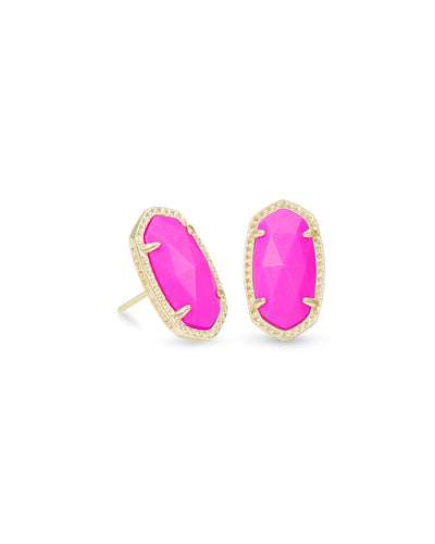 Kendra Scott Ellie Gold Stud Earrings in Magenta