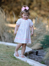 Load image into Gallery viewer, Girl's Smocked Cross Embroidery Dress