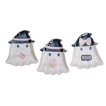Load image into Gallery viewer, Pearl Bow Ghost Tidbit Plates