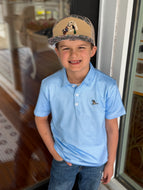 Fieldstone Roost Flyway Polo - Pink/Blue