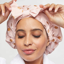 Load image into Gallery viewer, Kitsch Luxury Shower Cap - Blush Dot