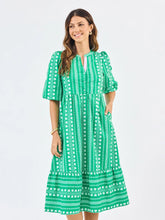 Load image into Gallery viewer, The Riley Dress - Heritage Stitch Green