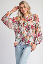Load image into Gallery viewer, Regina Vintage Floral Blouse - Rose