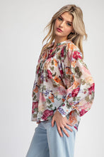 Load image into Gallery viewer, Regina Vintage Floral Blouse - Rose