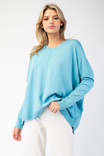 Stay Cozy Sweater - Aqua