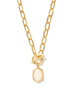 Kendra Scott Daphne Gold Chain Necklace in Ivory Mother of Pearl