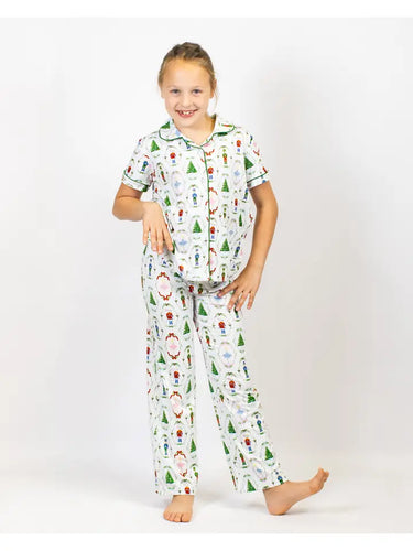 Girl's Nutcracker Waltz Pajama Set - White