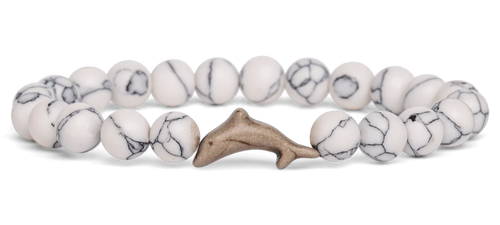 Fahlo Odyssey Dolphin Tracking Bracelet - White Howlite