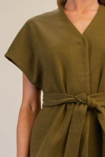 Load image into Gallery viewer, Allie Wrap Waist Tie Top - Olive