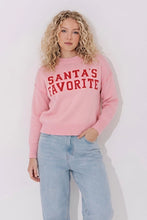 Load image into Gallery viewer, Christmas Sweater Santa’s Favorite - Pink