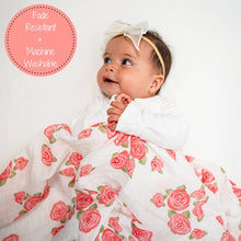 Load image into Gallery viewer, Blooming Elegance Muslin Swaddle Blanket