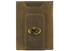 Load image into Gallery viewer, Buck Vintage Tan Leather Magnetic Front Pocket Wallet