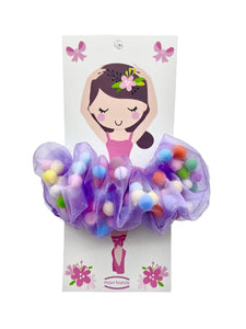 Ballerina Pom Pom Scrunchies