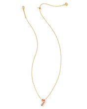 Load image into Gallery viewer, Kendra Scott Candy Cane Gold Short Pendant Necklace in Ivory Mother-of-Pearl