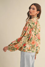 Load image into Gallery viewer, Kaylee Floral Top - Peach