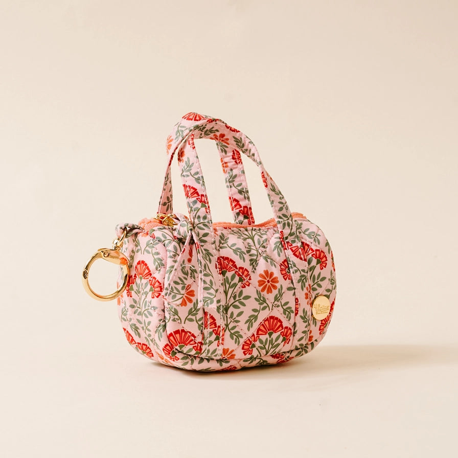 The Darling Effect Itty Bitty Duffle Bag Charm - Everbloom Dusty Rose