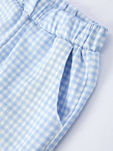 Load image into Gallery viewer, Boys Summer Crocodile Embroidered Plaid Shorts Set
