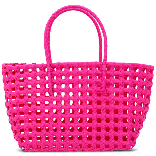 Small Woven Tote - Pink
