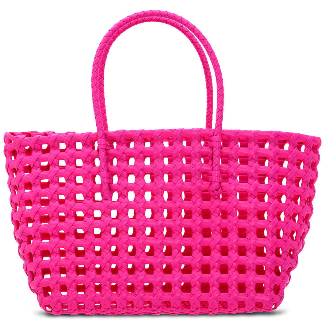 Small Woven Tote - Pink
