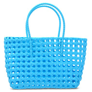 Large Woven Tote - Blue