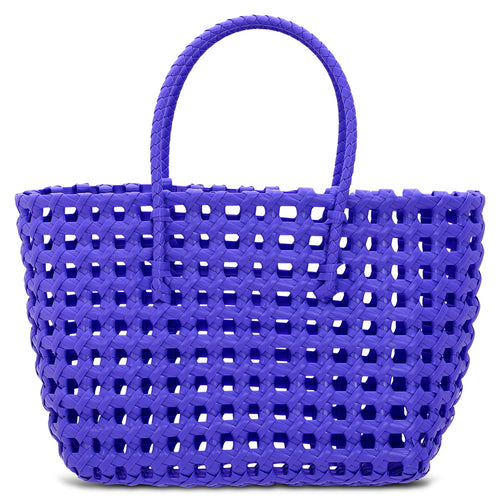 Large Woven Tote - Purple