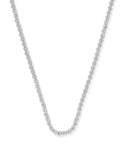 Load image into Gallery viewer, Kendra Scott Emery Silver Tennis Necklace in White Crystal