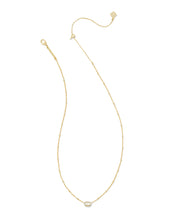 Load image into Gallery viewer, Kendra Scott Mini Elisa Gold Satellite Short Pendant Necklace in Ivory Mother of Pearl