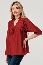 Load image into Gallery viewer, Devon V-Neck Top - Brick *Regular &amp; Curvy*