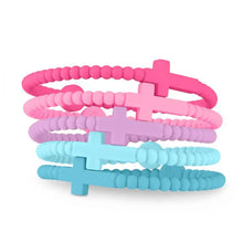 Load image into Gallery viewer, Jesus Bracelet Stack in Berry Bliss- Medium- by Ryan &amp; Rose