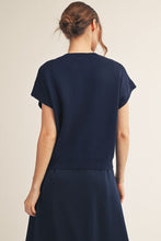 Load image into Gallery viewer, Laura Knotted Sweater Top - Navy