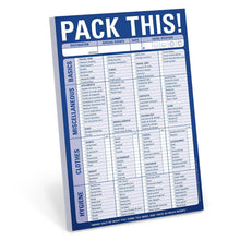 Load image into Gallery viewer, Pack This! Pad (Blue)