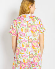 Load image into Gallery viewer, Summer Bouquet Short Sleeve Sleep Shirt Set with Shorts