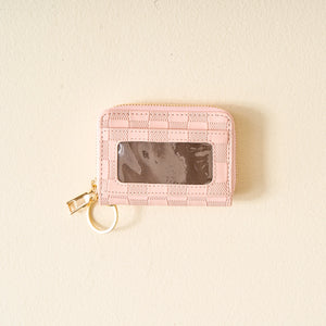 The Darling Effect Zip-Around Wallet - Blush Check