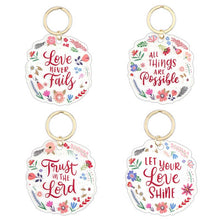Load image into Gallery viewer, Inspirational Floral Keychains